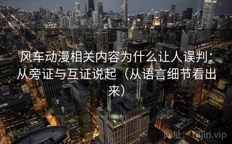 风车动漫相关内容为什么让人误判：从旁证与互证说起（从语言细节看出来）