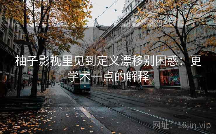 柚子影视里见到定义漂移别困惑：更学术一点的解释